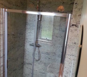 Granite tiles in shower