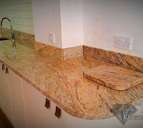 Granite worktops in kitchen