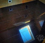 Black granite floor tiles