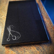 Black granite worktop
