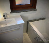 White granite bathroom tops