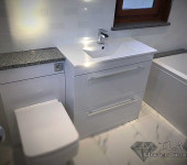 White granite bathroom tops