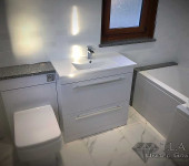 White granite bathroom tops