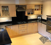 Black and white granite kitchen worktops